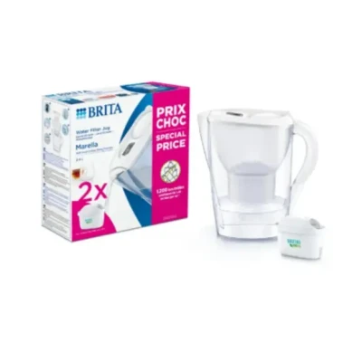 Afbeelding van Brita Marella Waterfilterkan Wit + 2 Maxtra Filterpatronen