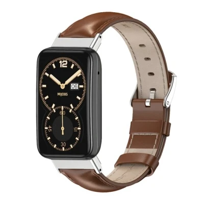 Afbeelding van Echt leren bandje Bruin Xiaomi Smart band 7 Pro