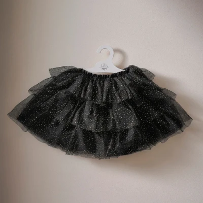 Afbeelding van Ginger Ray Meisjes zwart en goud Sparkle Tutu voor Halloween kostuum feestjes leeftijd: 3 5 jaar