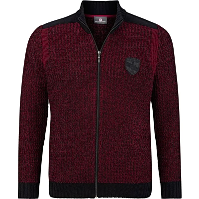 Afbeelding van Jan Vanderstorm gebreid vest HALSTEN Plus Size rood