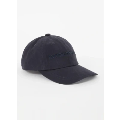 Afbeelding van Emporio Armani heren Pet met logoborduring in de kleur Donkerblauw
