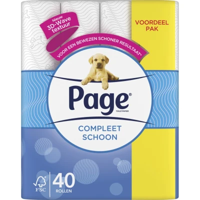 Afbeelding van Page toiletpapier Compleet Schoon wc papier 40 rollen