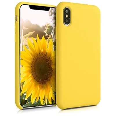 Afbeelding van kwmobile telefoonhoesje compatibel met Apple iPhone XS Max hoesje Zachte case voor smartphone Back cover in stralend geel