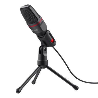 Afbeelding van Trust Gxt 212 Mico Usb Microfoon Zwart/Rood