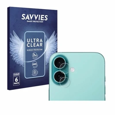 Afbeelding van Savvies (6 Stuks) Schermbeschermer voor Apple iPhone 16 Plus (ALLEEN Camera Lens) Screen Protector Ultra Transparant