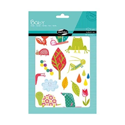 Afbeelding van Maildor AE036O babyverpakking stickers (met 6 vellen in formaat DIN A5, 14, 8 x 21 cm, ideaal voor kinderen vanaf 2 jaar, tuin) 1 verpakking