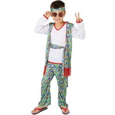 Afbeelding van dressforfun Jongenskostuum Hippieboy 104 (3 4y) verkleedkleding kostuum halloween verkleden feestkleding carnavalskleding carnaval feestkledij partykleding 300911