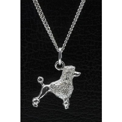 Afbeelding van Zilveren Koningspoedel ketting hanger groot