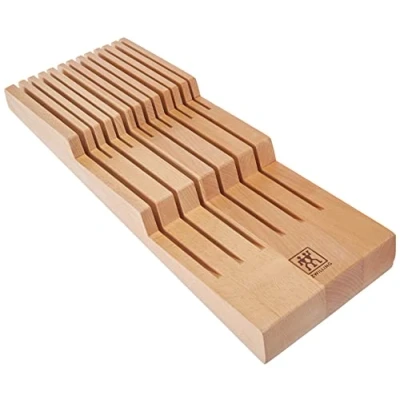 Afbeelding van Meshouder voor laden, lade inzetstuk, 12 messen, 41 x 15,5 4,8 cm, hout
