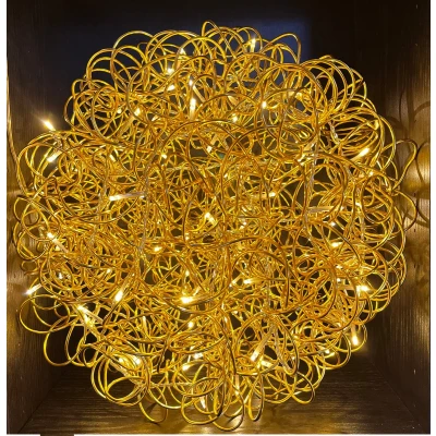Afbeelding van 3D Kerstbal &quot;Galax Cluster&quot; met 100 LEDs Koper ø37,5 cm