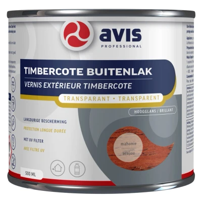 Afbeelding van Avis Timbercote Mahonie Hoogglans 0,5 liter Blanke lak &amp; Beits