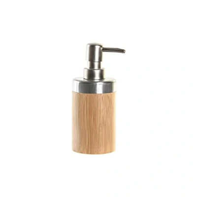 Afbeelding van Zeeppompje/dispenser bruin bamboe hout 7 x 17 cm Zeeppompjes