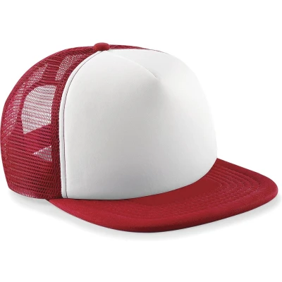 Afbeelding van Beechfield Vintage Snapback Trucker B645 Classic Red / White