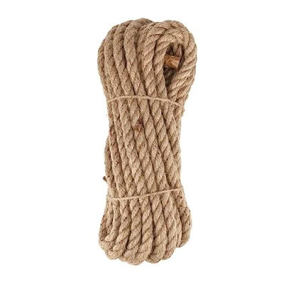 Afbeelding van D.RECT jute touw 12 mm 10 m henneptouw natuurlijke vezels gevlochten