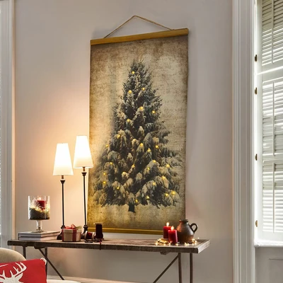 Afbeelding van LOBERON Afbeelding met LED Gussers beige/bruin