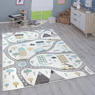 Afbeelding van Kindertapijt Vloerkleed voor de Kinderkamer Meisjes Jongens Verschillende Motieven En Formaten, Maat:80x150 cm, Kleur:Crème 3