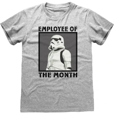Afbeelding van Henry Tiger STAR WARS Employee OF THE Month Tshirt print, Heren, Maat: Small, Heather grey