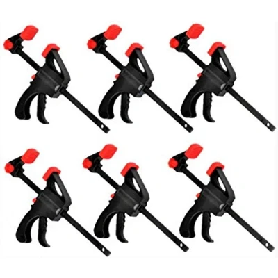Afbeelding van KAHEIGN 6 stuks Quick Grip Klemmen, 4 inch Ratchet Bar Klemmen Een Hand Release Klem voor Hout Snel Gemakkelijk