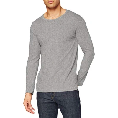 Afbeelding van Stedman Classic Long Sleeve Men Donkergrijs katoen Small Heren