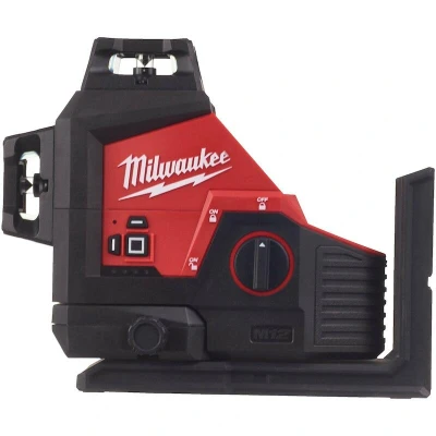 Afbeelding van Milwaukee M12 3PL 0C driedimensionale laser met 3 groene 360gr cirkels (in koffer)