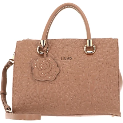 Afbeelding van LIU JO Handtas Schoudertas Manhattan ECS Satchel Double Nuez Bruine Beige