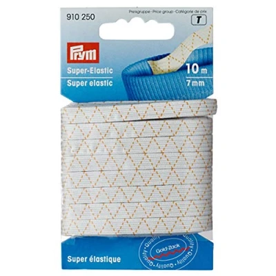Afbeelding van Prym White (7 mm, 10m) Super Elastiek 1 Stuk