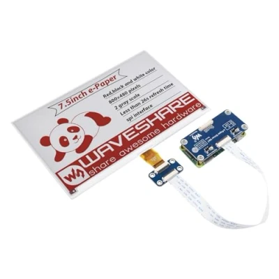 Afbeelding van Waveshare 7.5inch E Paper Display HAT (B) Module 800x480 Resolution 3.3v Ink Electronic Screen SPI Interface Red Black White Three Color for Raspberry Pi Jetson Nano