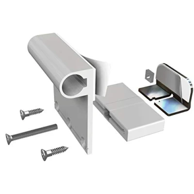 Afbeelding van Windhager Insectenbeschermingsklemadapter voor framedeuren, accessoires montage vliegenscherm zonder boren, wit, 03874 3 stuks
