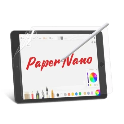 Afbeelding van BERSEM Displaybeschermfolie voor iPad 9,7 inch (model 2018 en 2017, 6e / 5e generatie) Air 2/Air, displaybescherming van PET papier, mat, om te tekenen, anti reflectie
