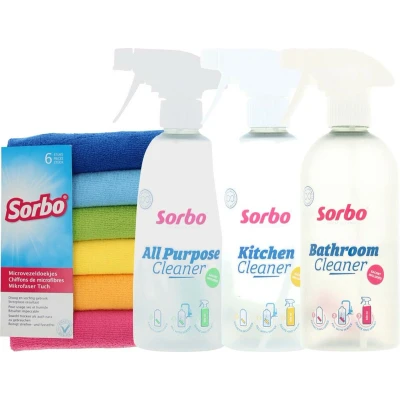 Afbeelding van Sorbo Cleaners met Microvezeldoeken Pakket