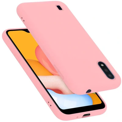 Afbeelding van Cadorabo Hoesje geschikt voor Samsung Galaxy A01 in LIQUID ROZE Beschermhoes gemaakt van flexibel TPU silicone Case Cover