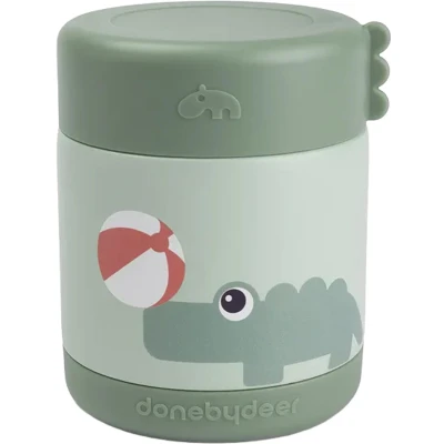 Afbeelding van Done by Deer Thermo voedel container Playground Groen 300 ML