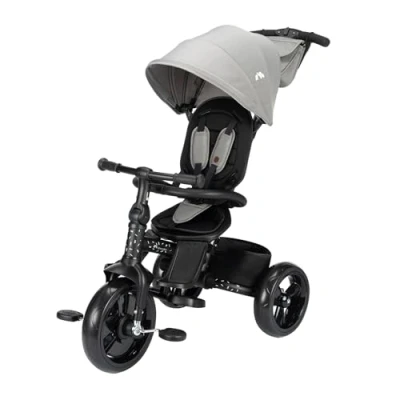 Afbeelding van Bebeconfort Windy, driewieler met duwstang, 10 maanden 4 jaar, 0 25 kg, groeit mee je kind, comfortabele en omkeerbare zitting, compact opvouwbaar, voor baby peuter, Tinted Grey