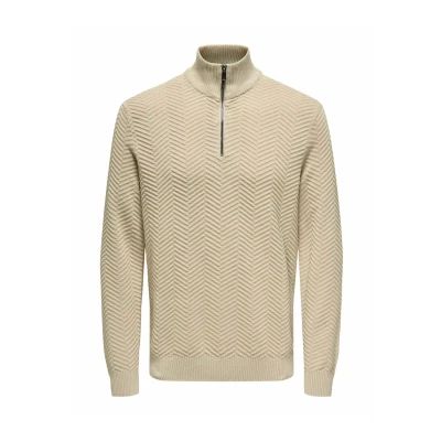 Afbeelding van Only &amp; Sons Onsmace Trui, Heren, Maat: Large, Silver lining