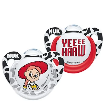Afbeelding van NUK Disney Babyfopspeen 0 6 maanden BPA vrije siliconen fopspenen Jessie &amp; YeeeHaaw (Toy Story) 2 stuks