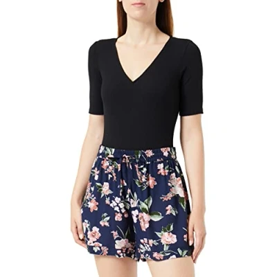 Afbeelding van VERO MODA Dames VMBUMPY WVN NOOS Shorts, Navy Blazer/Aop: Big Flower, S, S