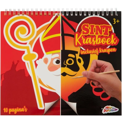 Afbeelding van Creative Craft Group Sinterklaas Krasboek Kras de tekening af