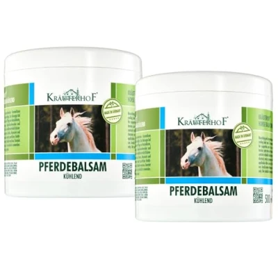 Afbeelding van Kräuterhof® Paardenbalsem Duo Set verkoelend (2 x 500 ml) verkoelende massagegel voor vermoeide spieren en gewrichten met aangenaam werking, verzorging bij spierpijn, rugspanning gewrichtsproblemen