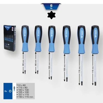 Afbeelding van BRILLIANT TOOLS BT031010 Schroevendraaierset, 6 dlg, Torx [Powered by KS TOOLS]