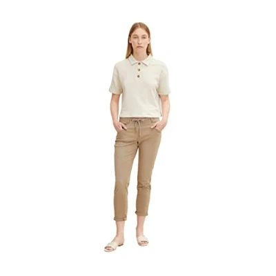 Afbeelding van TOM Tailor Tapered Relaxed Pants Slim fit jeans, Dames, Maat: 42x28, Dark sepia