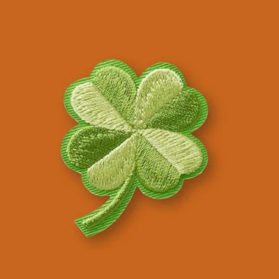 Afbeelding van Mono Quick Strijkplaatje patch applicatie om op te strijken klaverblad geluk 4,0 x 5,0 cm, 04213, groen
