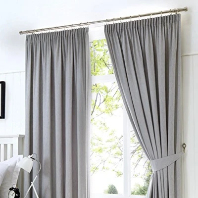 Afbeelding van Fusion Zilvergrijs verduisterende B 46 x L72x Potlood Lichtgrijs 2x Panelen Thermische slaap en woonkamer geplooide gordijnen gordijnen, polyester, inch breedte 72 lang (117 183 cm)