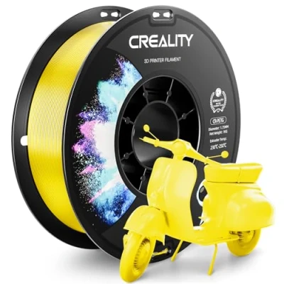 Afbeelding van CREALITY PETG filament 1,75 mm 3D printerfilament, 1 kg netjes opgerolde spoel, maatnauwkeurigheid ±0,03 mm, geschikt voor Ender, Bambu Lab, Anycubic, ELEGOO FDM printers, geel
