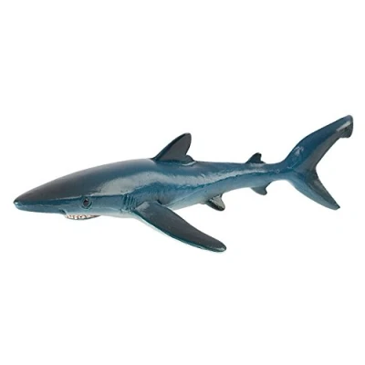 Afbeelding van Bullyland 67411 speelfiguur blauwe haai, ca. 18,5 cm grote dierenfiguur, detailgetrouw, PVC vrij, ideaal als klein geschenk voor kinderen vanaf 3 jaar
