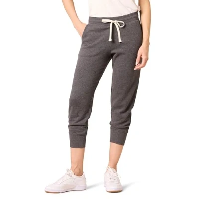 Afbeelding van Amazon Essentials Dames French Terry Fleece Capri Jogger Joggingbroek, grijs (Charcoal Grey Heather) Fabrikant Maat: L (EU XL)
