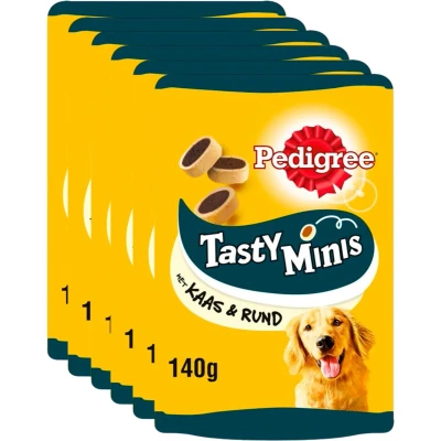Afbeelding van 6x Pedigree Tasty Mini&#039;s Cheesy Bites 140 gr