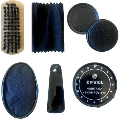 Afbeelding van ESTARK® Premium Schoenpoets Set Schoensmeer Sneaker Cleaner Cleaning Kit / Refresh Schoenen Schoonmaak Schoenverzorging Schoenborstel 6 Stuks Schoenkit ETUI