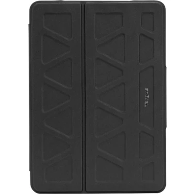 Afbeelding van Apple iPad 10.2 (2020) Hoes: Targus Pro Tek Bookcase Shockproof/Valbescherming Zwart Kunstleder Tablet Hoezen