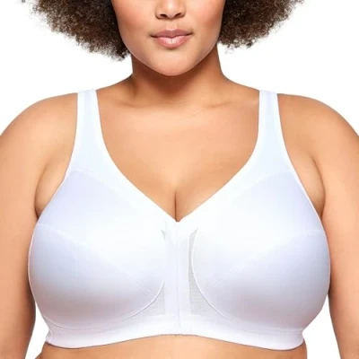 Afbeelding van Glamorise Vrouwen MagicLift Front Close Houding Terug Ondersteuning BH #1265, Wit, 80C