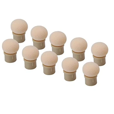 Afbeelding van Nail Art sponskop, 10 wasbare verwisselbare doe het zelf schilderkwasten voor nagels, sponsjes, gereedschap (rond uiteinde)